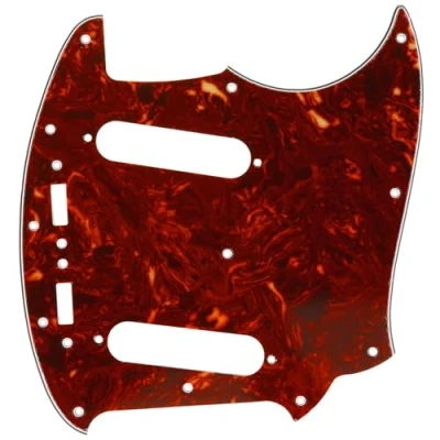 Image of Musiclily Pro 12 Hole Guitar Pickguard for JPN Fender Japan Mustang, 4Ply Vintage Tortoise
