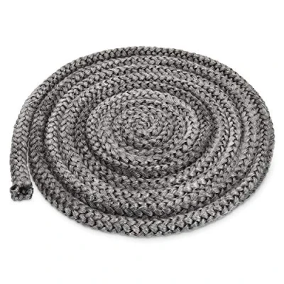 Image of Navaris Stove Door Seal Rope 3m Long x 10mm Thick Replacement Sealer for Stoves, Smoker, Fireplace, Log Burner, Glass Heat and Fire Resistant
