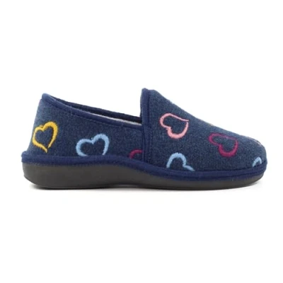 Image of Ladies Joyful Navy Slipper 7 Blue
