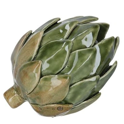 Image of Gisela Graham Green Ceramic Artichoke Ornament