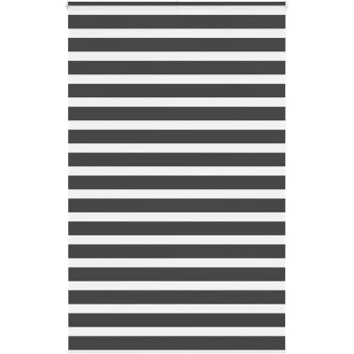 Image of vidaXL Zebra Blind Black 145x230 cm Fabric Width 140.9 Polyester