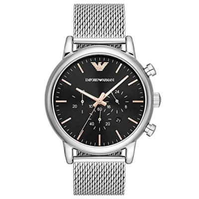 Image of Emporio Armani Luigi Mens Silver Watch AR11429 Stainless Steel (archived) One Size