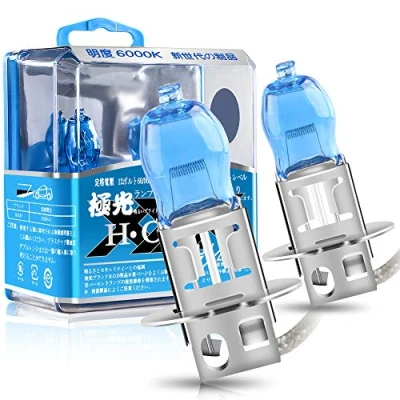 Image of Sidaqi 2PCS H3 100W Halogen Bulbs 12V Super Bright Xenon White 6000K +150% Replace for Car LED Headlight Bulb Fog Light Driving Lamp