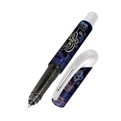 Image of Online ergonomic rollerball pen Game Time for school &amp; college │ grip part left and right handed standard ink cartridges, refillable pens beginners, pupils, students