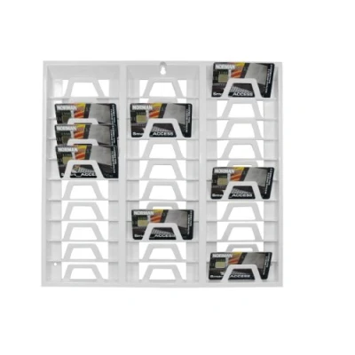 Image of SCM PC Card GmbH Holder/Wall Mount for 30 Employees, White Plastic, 3 Holes Wall Mounting, Capacity 30.0, Material Net Weight 380 g