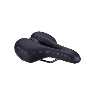 Image of BBB Cycling SoftShape Active Bicycle Saddle I Bike Seat Unisex Sportive Design With Cut Out BSD 121, Black