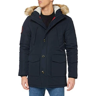 Image of Superdry Men&#039;s Everest Parka, Eclipse Navy, S
