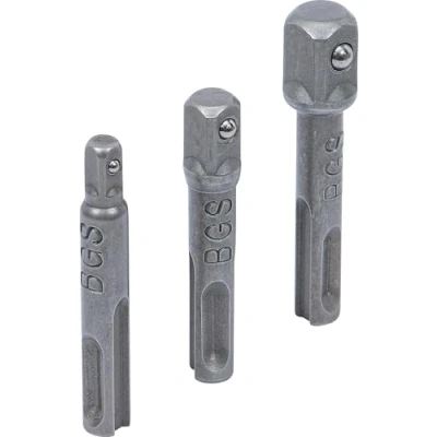Image of BGS 8214 Adaptor Set SDS external square 6.3 mm (1/4&quot;), 10 (3/8&quot;), 12.5 (1/2&quot;) 3 pcs.