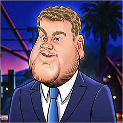 Image of James Corden Birthday Greeting Sound Card Blank Inside Really Wild Cards RWSN035