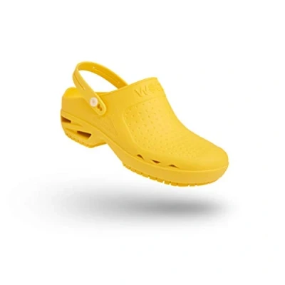 Image of WOCK BLOC Open w/Strap, Sanitary Work Clogs Unisex Clog, Anatomic Surgical with Strap, Antistatic and Non Slip Lemon Scent