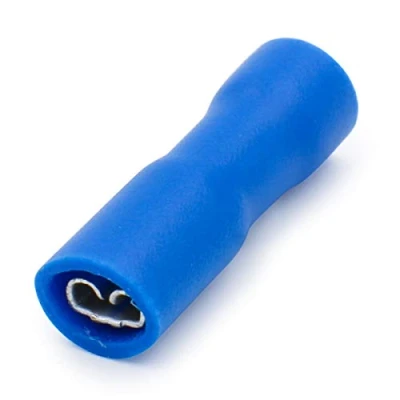 Image of Heschen Female Quick Disconnects Vinyl Fully Insulated 2.8 x 0.5 mm Cable Terminal for 1.5 2.5mm² (16 14 AWG) Blue 100Pack