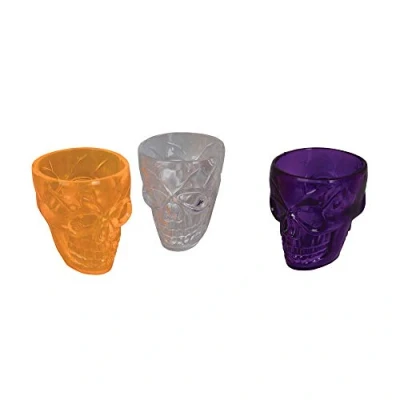 Image of Bristol Novelty HI368 Skull Shot Glasses, Multi Colour, One Size (Pack of 1)