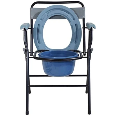 Image of Aidapt Lightweight Folding Bedside Commode with Removable Bucket and Anti Slip Feet Aid