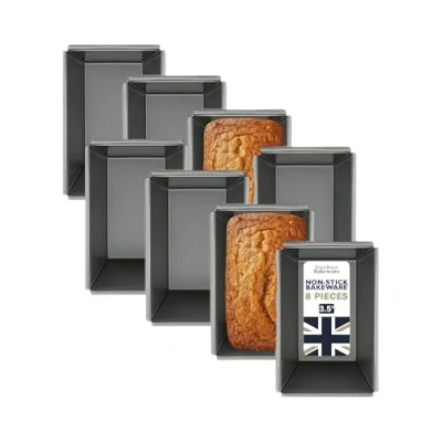 Image of Samuel Groves 8 x Mini Bread Cake Meat Loaf Pan 9cm Tins Non Stick Made in England (8 Tins)