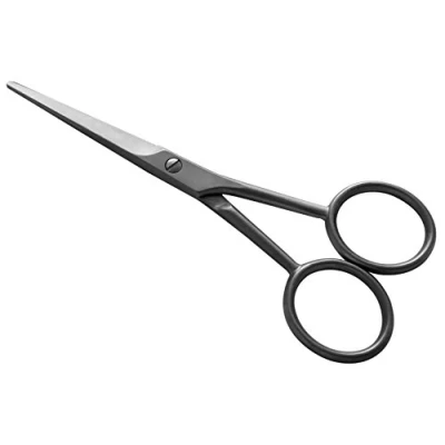 Image of 4.5&quot; Stainless Steel Beard &amp; Moustache Scissors Tenartis Made in Italy