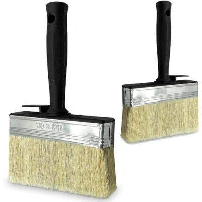 Image of 2 Pcs Fence Block Brush Set for Large Paint Ideal As Brushes, Decking Brush, Shed Outdoor
