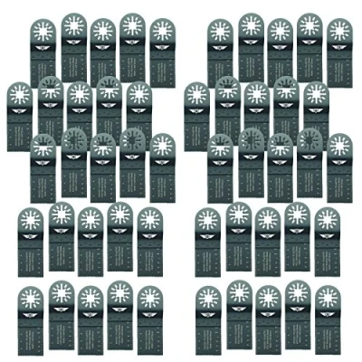 Image of 50 x 35mm TopsTools UN35F_50 Wood Cutting Blades Compatible with Bosch Fein (Non StarLock) Makita Milwaukee Einhell Ergotools Hitachi Parkside Ryobi Worx Workzone Multitool Multi Tool Accessories