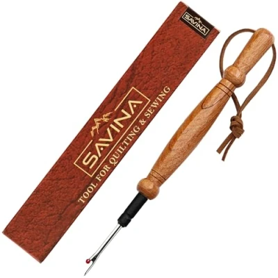 Image of Savina Seam Rippers for Sewing, Remove Stitches and Seams with Precision, Thread Ripping Tool, Hard Wood Professional Multipurpose Durable Sewing/Quilting (1Pcs)