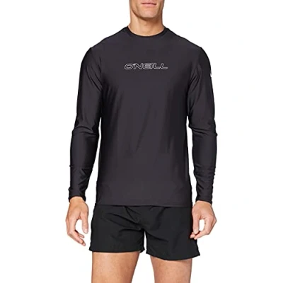 Image of O&#039;Neill Men&#039;s Basic Skins Long Sleeve Rash Vest Black, 3X Large
