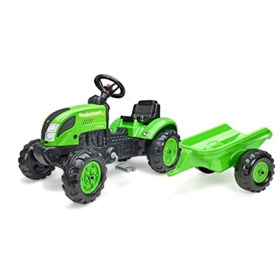 Image of Falk 2057L Country Farmer Trailer Green Outdoor Ride on Pedal Tractor for Kids Ages 2, L