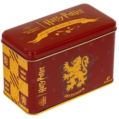 Image of New English Teas Official Harry Potter Gryffindor Crest Tea Caddy with 40 Breakfast Teabags