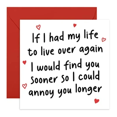 Image of Central 23 Wedding Anniversary Card for Wife I Love You Husband Greeting Cards Boyfriend Girlfriend Partner Sweet Valentine Her