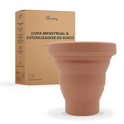 Image of Bamboozy Sterilizer for Menstrual Cups and Discs Reusable, Free from BPA, Chemicals, Plastic Includes Brush Suitable All