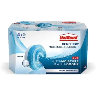 Image of SK INFINITY UniBond Moisture Absorber Neutral Refill Tab Aromatherapy Ultra Absorbent and Odour Neutralising, for AERO 360 Dehumidifier, Condensation Absorbers (Neutral (4 X 450g))