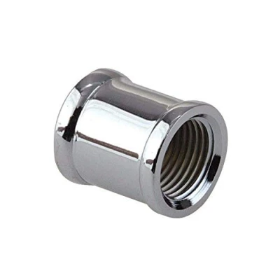 Image of 1/2&quot; BSP Threaded Chrome Muff/Pipe Coupling