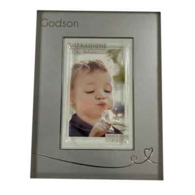 Image of Juliana Godson Two Tone Silverplated 4&quot; x 6&quot; Photo Frame FS1005GS