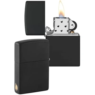 Image of Zippo Lighter, Black Matte, One Size