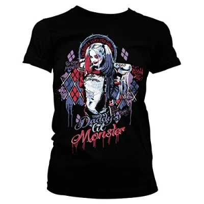 Image of Suicide Squad Officially Licensed Harley Quinn Women T Shirt (Black), X Large
