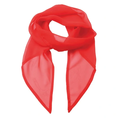 Image of Premier Unisex Adult Colours Chiffon Scarf (Strawberry Red) One Size