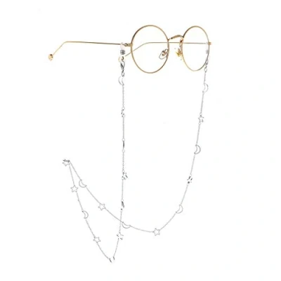 Image of Fauhsto Eyeglass Chains Star aand Moon Design Sunglasses Chain Reading Eyeglasses Holder Strap Cord Lanyard Eyewear Retainer, Sunglass