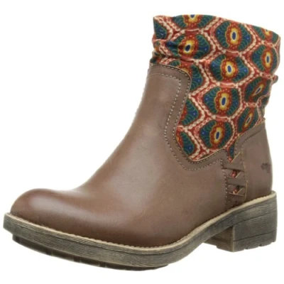 Image of Rocket Dog Womens Tahira Biker Boots Tahir BN Brown 3 UK, 36 EU