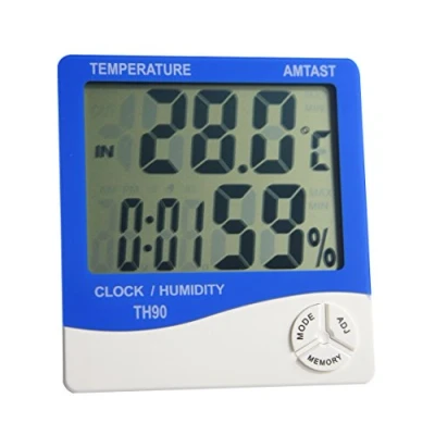 Image of AMTAST Temperature Meter Humidity Gauge Digital Thermometer Hygrometer Light Weight Monitor Test