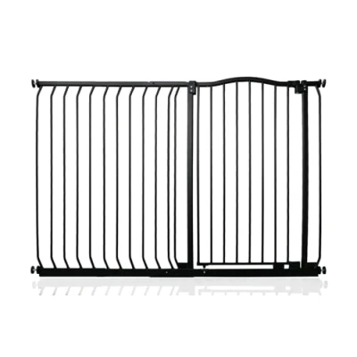 Image of Bettacare Extra Tall Curved Top Dog Gate, 134cm 143cm, Matt Black, 100cm in Height, Pressure Fit Pet Gate for and Puppy, Barrier, Easy Installation