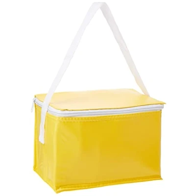 Image of eBuyGB Lunch BBQ Camping Can Cooler Picnic Bag Box, Polyester, Yellow
