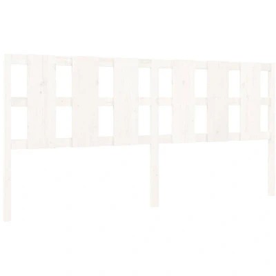 Image of vidaXL Bed Headboard White 205.5x4x100 cm Solid Wood Pine
