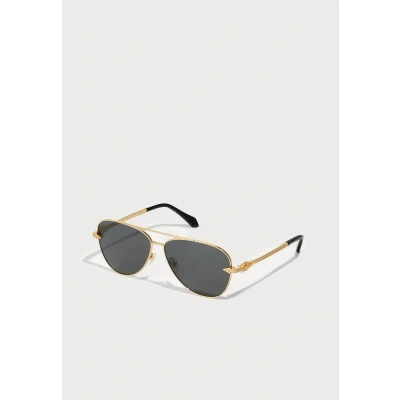 Image of Versace Man VE2283 100287 Sunglasses Metal Gold Grey Pilot Normal