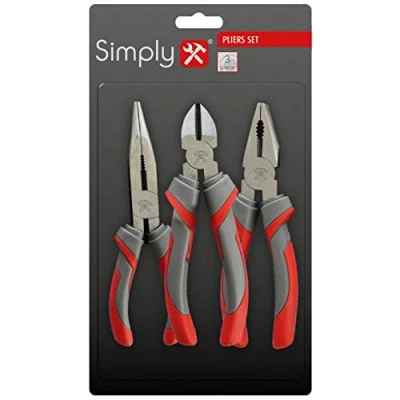 Image of Simply Tools 3pc Plier Set Made from Quality Chrome Vanadium with 12 Month Guarantee