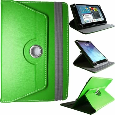 Image of DV 10inch Tablet Case Cover Universal Leather Stand Folio Magic 360 Rotating Fits for ALL 10&quot; Inch &amp; 10.1&quot; Android Tablets tab (Green)