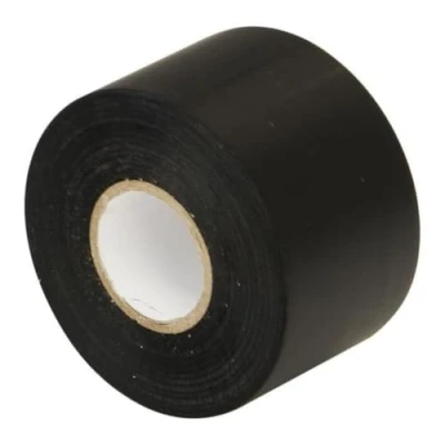 Image of Gocableties Black Wide Electrical Tape, 50mm x 33m, 2&quot; Strong Self Adhesive PVC Insulation Tape for Insulating, Repairing and Protecting Wires, 1 Roll