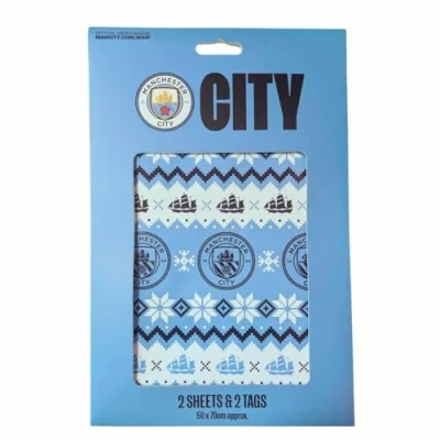 Image of Manchester City FC Xmas Gift Wrap