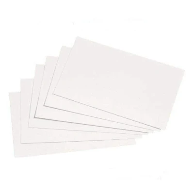 Image of 5 X Office Record Cards 6x4in 152x102mm White [Pack 100] Blank + A Free Pen