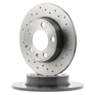 Image of JZW698601AD, JZW698601AE Brake disc BREMBO XTRA LINE 08.7165.1X 230mm 9mm 5 Perforated, solid Coated SEAT: IBIZA 4 Sportcoupe,