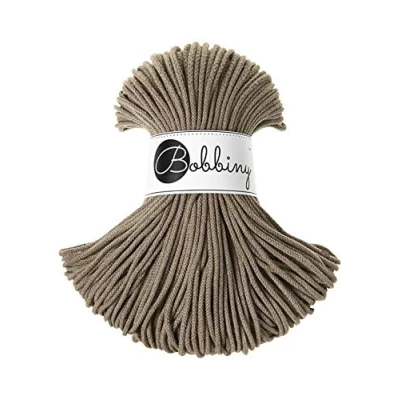 Image of Bobbiny Junior 3 mm rope yarn, 100 m, coffee