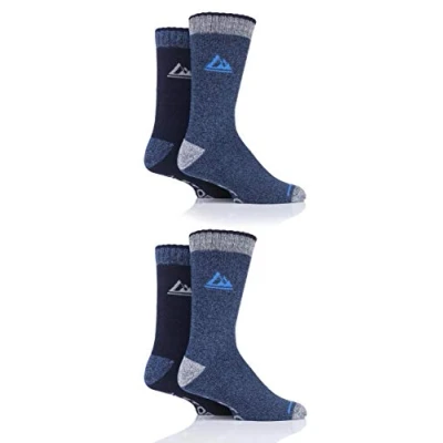 Image of 4 Pair Navy / Blue Turquoise Performance Boot Socks Men&#039;s 6 11 Mens Storm Bloc