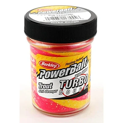 Image of Berkley Powerbait Select Glitter Turbo Dough Pink Lemonade, Twin Pack 50 g