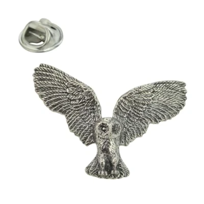 Image of Owl Bird Pewter Lapel Pin Badge